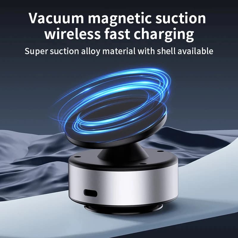 Magnetic Suction Cup Folding Swivel Stand 360° Rotation For Magsafe Electric Vacuum Swivel Stand Electric Phone Holder