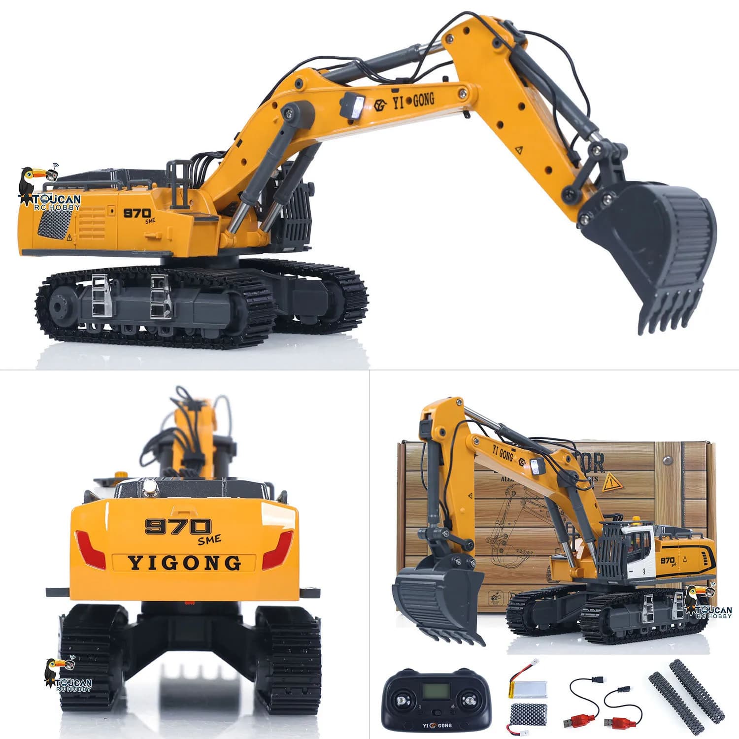 Nuovo Mini 1/50 CUT 970 RC Escavatore Telecomando Scavatore Camion Veicolo Auto Modello Hobby Giocattoli per Adulti