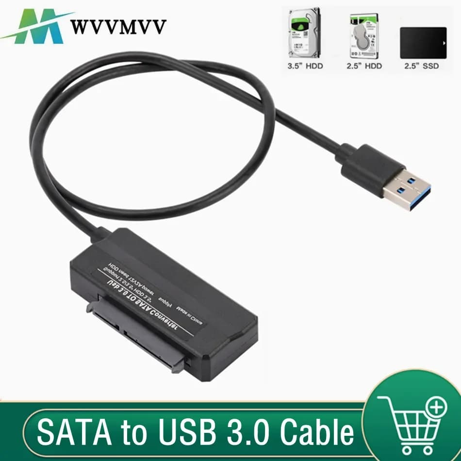 Cavo adattatore da SATA a USB 3.0 Cavo da USB a SATA 3 Supporto 22 pin 2,5 3,5 pollici HDD esterno SSD Disco rigido Connettore del computer adatto