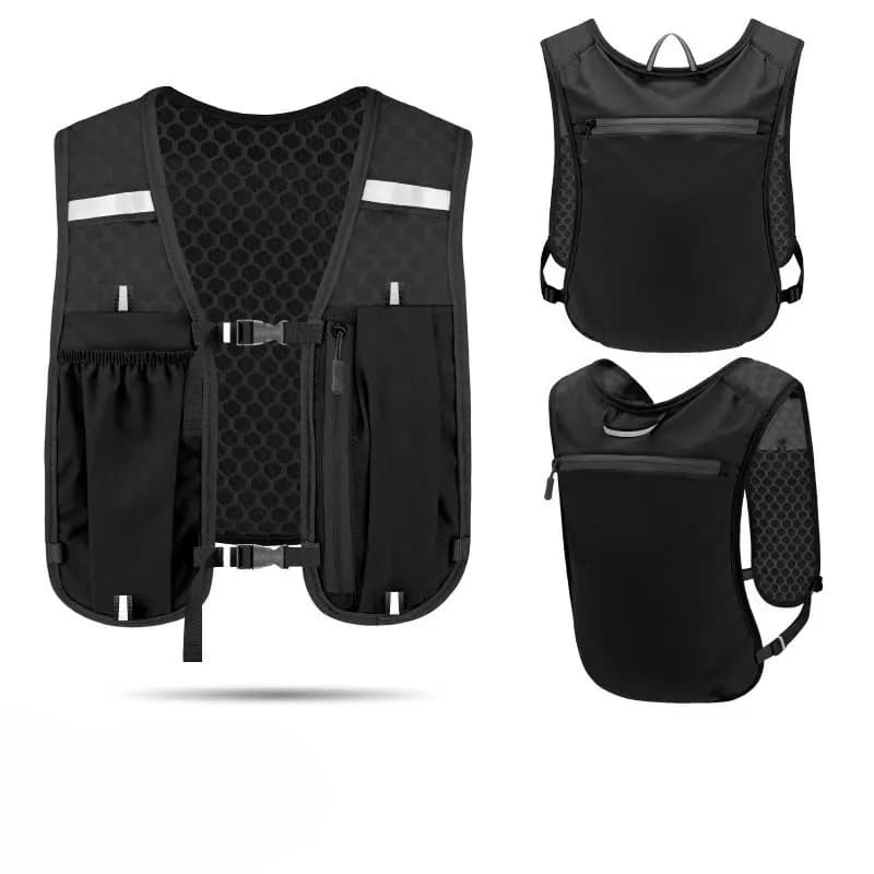 Running & Biking Sports Reflective Lightweight Vest, Hydration Chest Pack Featuring Phone Storage Pocket Outdoor Gear