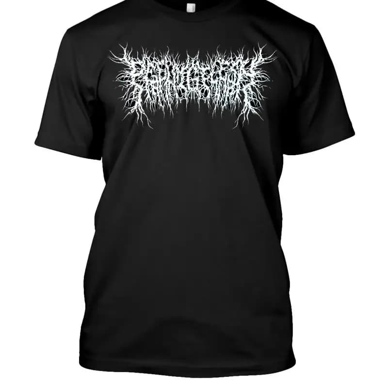 Peeling Flesh Retro American White Font S 5XL Art T Shirt