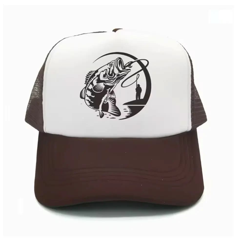 Fishing Skeleton Trucker Cap Summer Men Cool Fisherman Fishing Hat Baseball Cap Unisex Outdoor Mesh Net Caps