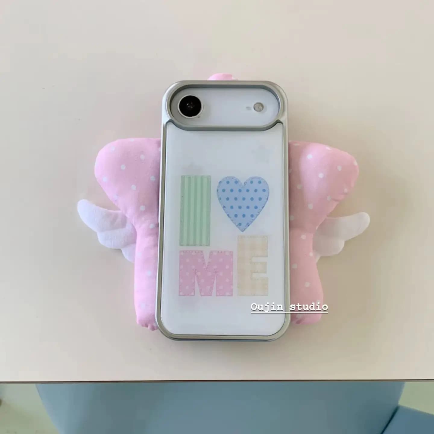 Korean Colorful I Love Me SElectroplating Drip Glue Phone Case For iPhone 17 Air 16 15 14 13 12 11 Pro Max Plus Y2K Cover