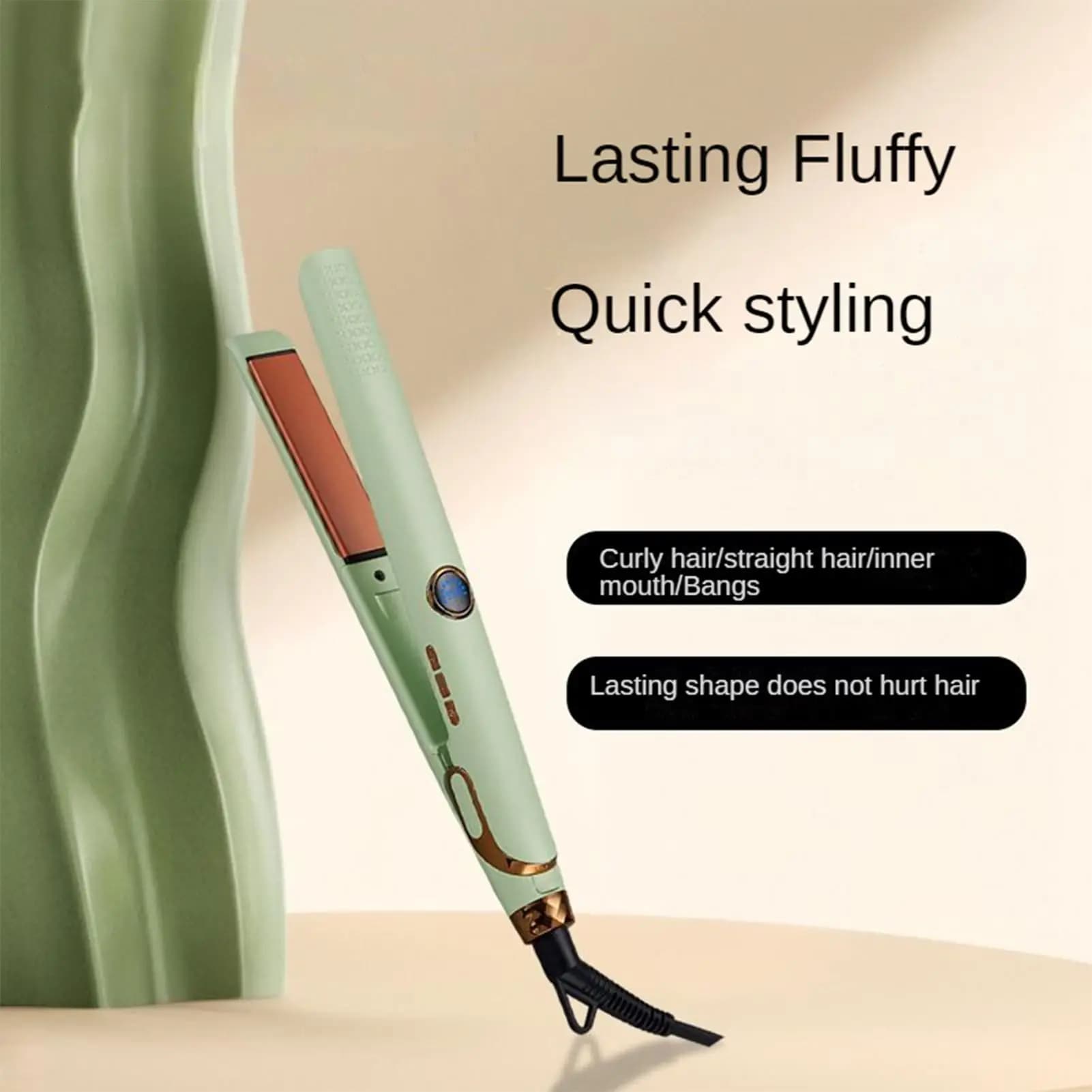 Piastra per capelli 10 livelli in ceramica elettrica 10 livelli Strumento per lo styling intelligente Ferro da stiro in ceramica per la festa di nozze del salone di viaggio a casa