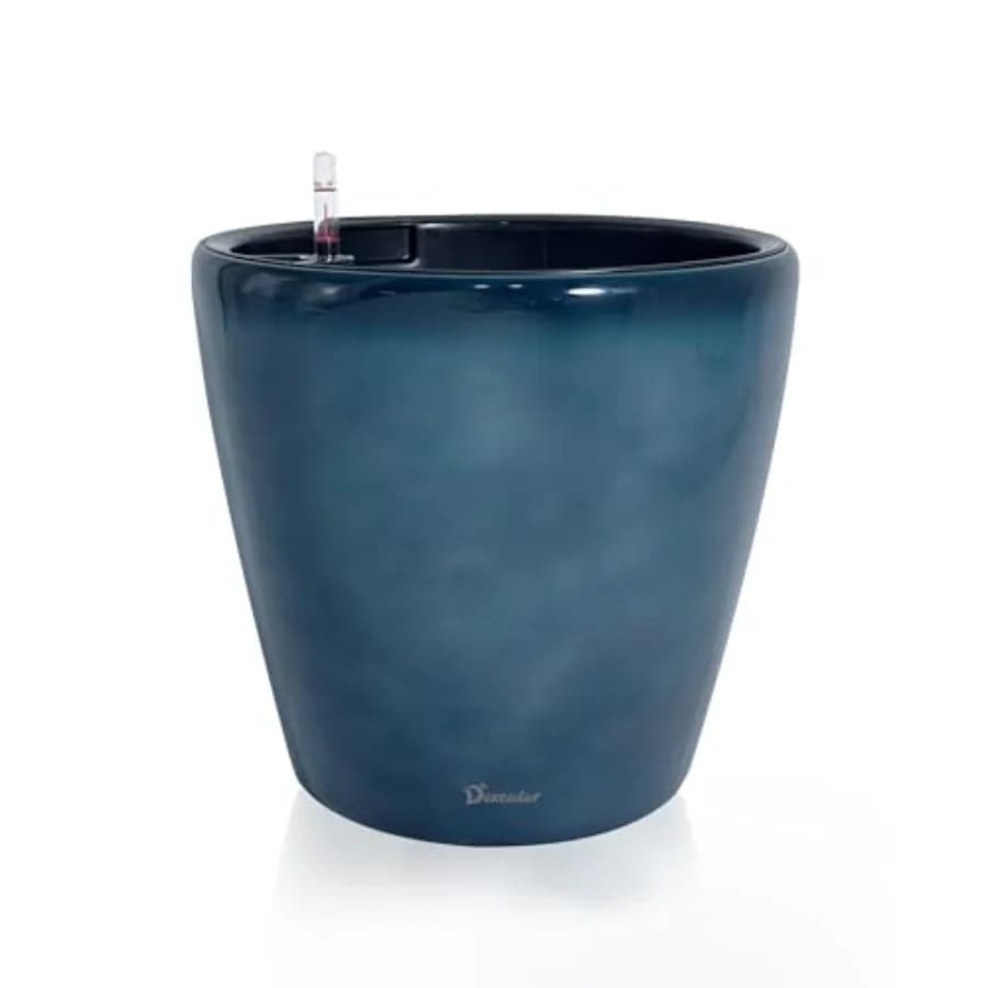 Fioriera Autoirrigante 18x17 con Ruote per Uso Interno ed Esterno, Vaso da Fiori Rinforzato con Design a Vaso Interno