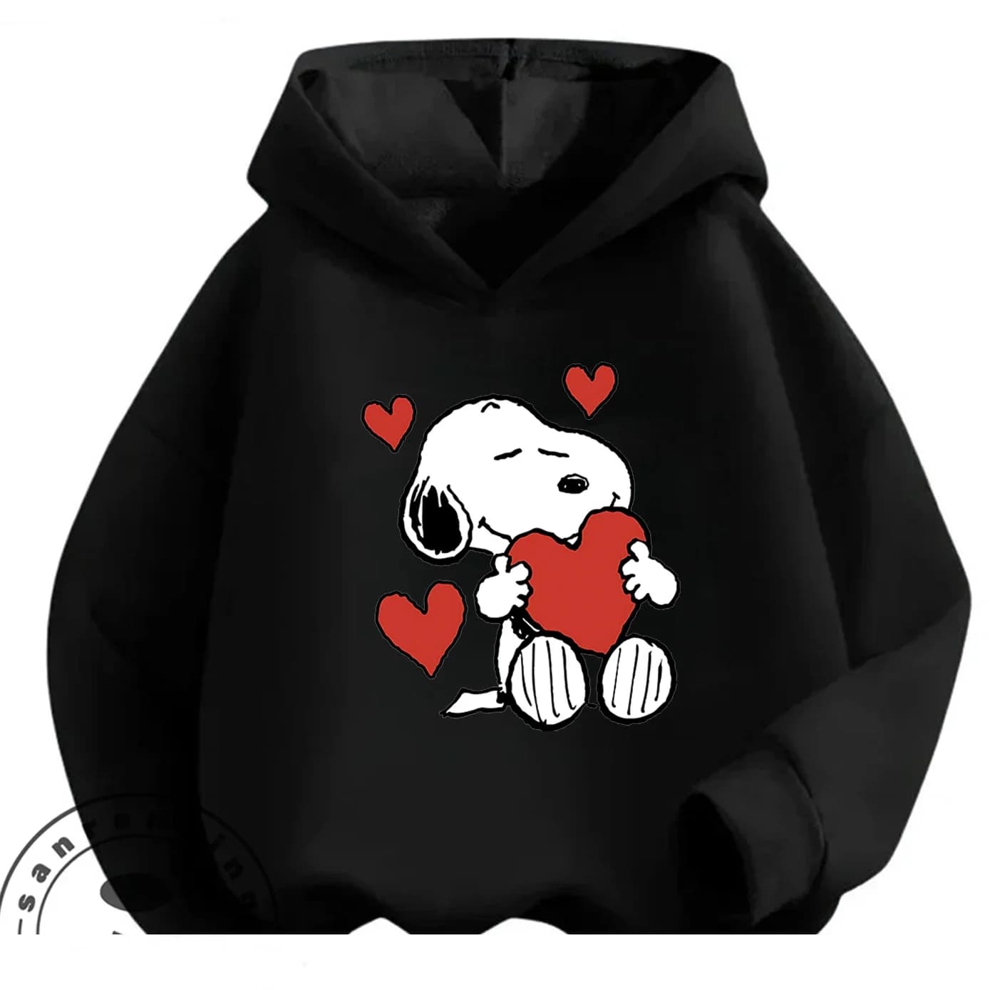 Felpa con cappuccio stampata Kawaii Autunno Inverno Casual Trendy Cartoon Camicia per bambini Snoopy Bambini 3 14