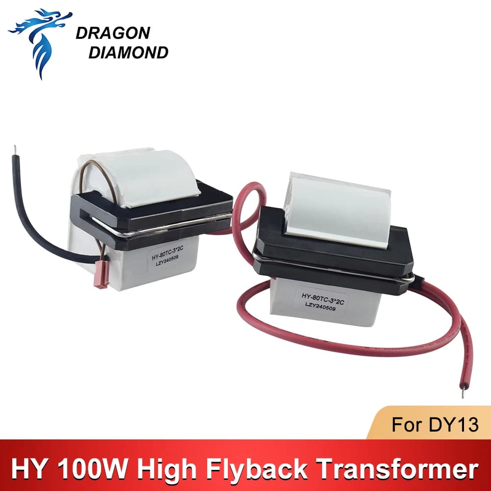 HY 100W trasformatore Flyback ad alta tensione per DY13 macchina da taglio per incisione di alimentazione Laser CO2