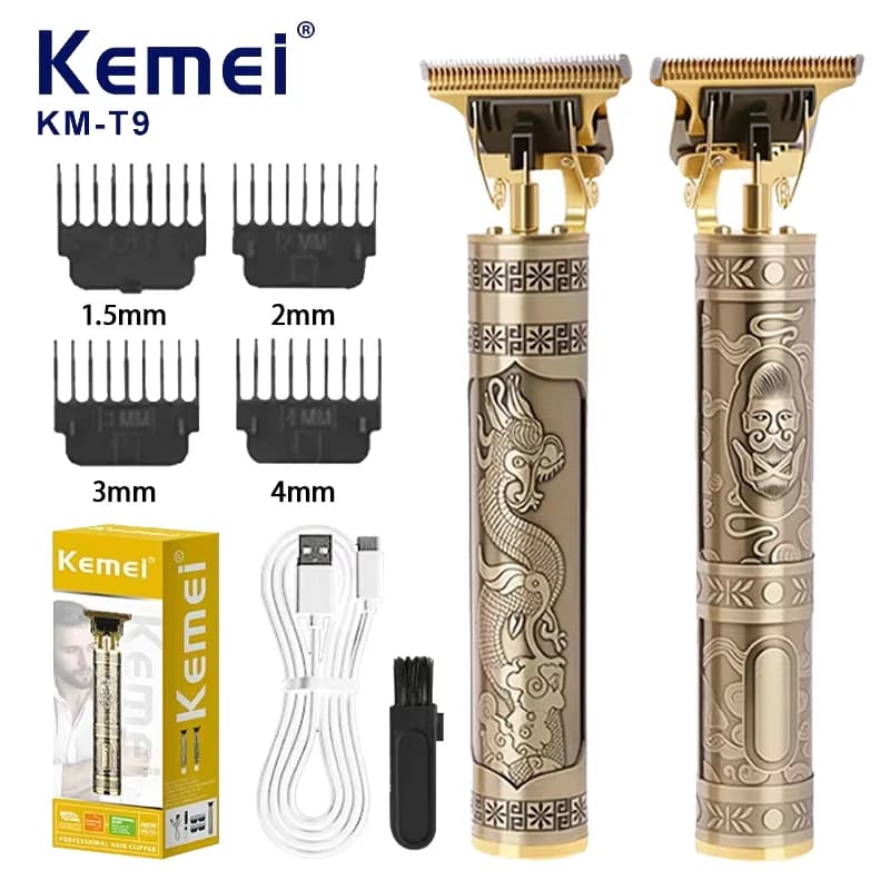 KEMEI KM-T9 Professional USB Electric Haircuts, Professional Rulebarba, Hair Cutting and Care Machine