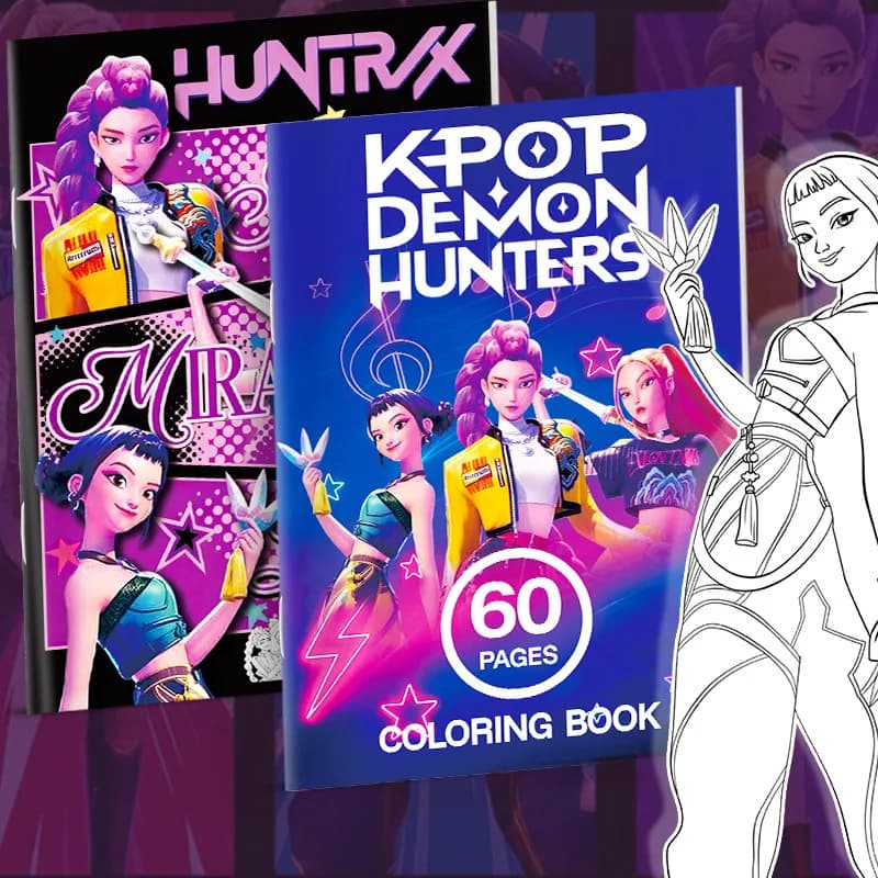 New version of anime cartoon coloring book, drawing book, sketchbook, children's coloring book, stationery