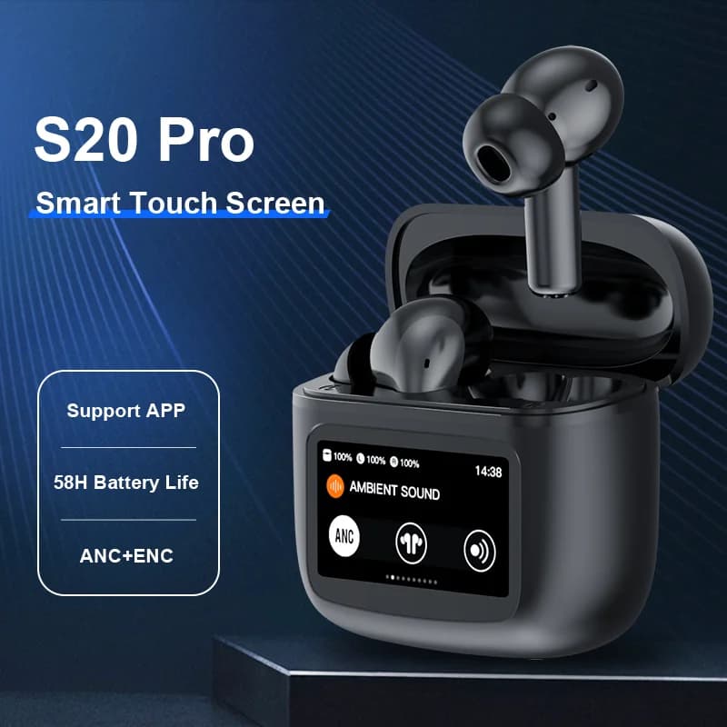 Beatfade S20 PRO Touch Screen ANC Auricolari wireless TWS Auricolari con cancellazione del rumore Bluetoth 5.3 Supporto APP Batteria a lunga durata HiFi
