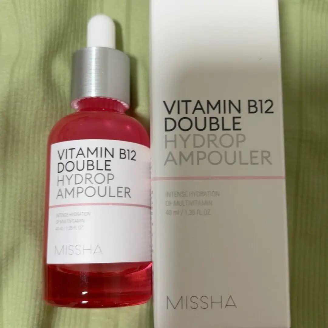 MISSHA Vitamin B12 Double Hydrop Ampouler 40ml Vitamin C Serum Moisturize Facial Essence Face Cream Korean Cosmetics