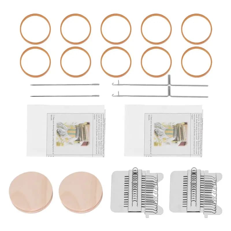 Stock Quantity 2 Sets Small Loom Speedweve Type Weave Tool DIY Wooden Speedweve Darning Tool Mini Fun Mending Loom (14 Hooks)