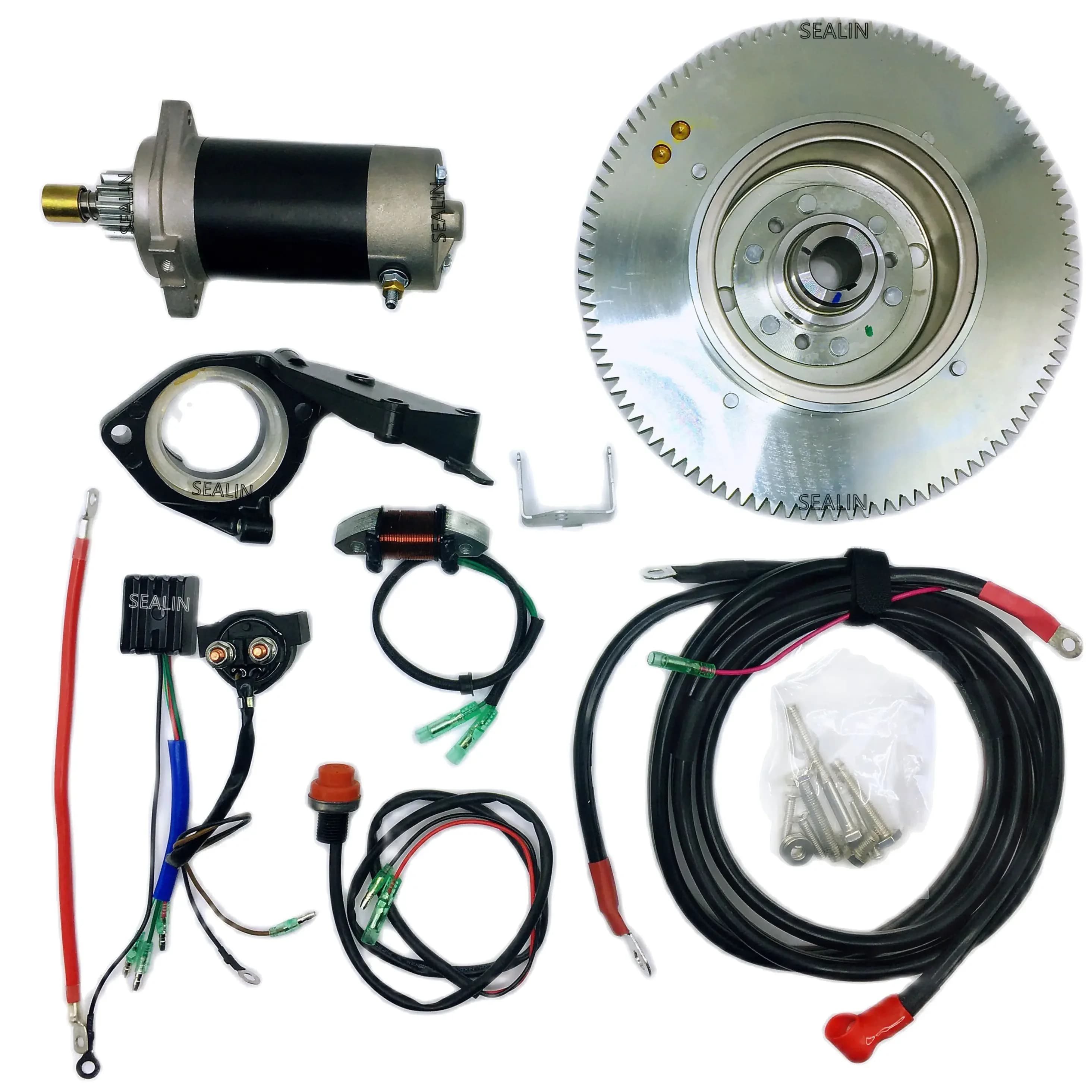 KIT di avvio elettrico T30 per YAMAHA F30HMHS/L HWL MHL 2 tempi 496CC T25 E30 25HP 30HP bobina di carica del volano del motorino di avviamento fuoribordo