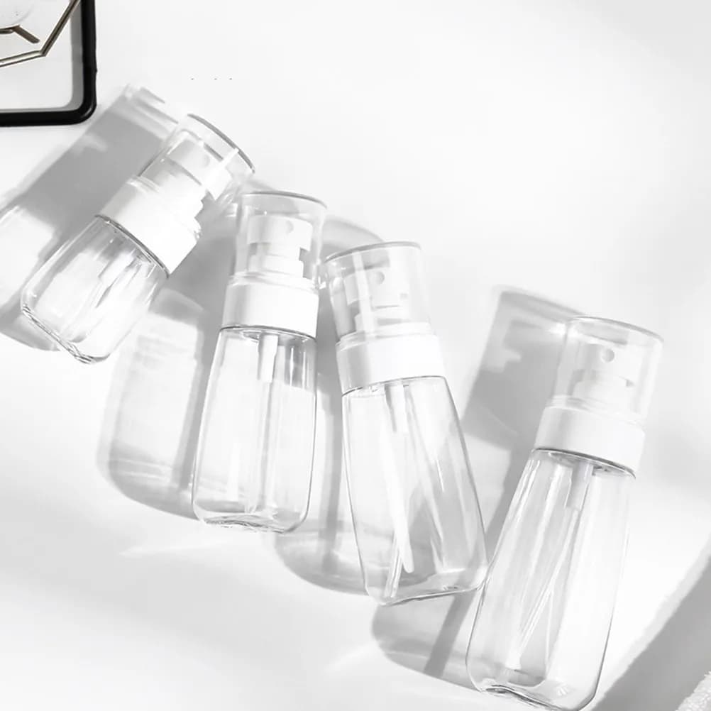 6 flaconi spray vuoti trasparenti da 60 ml per oli essenziali, profumi, trucco, acqua, cosmetici, lozioni, idratanti, da viaggio