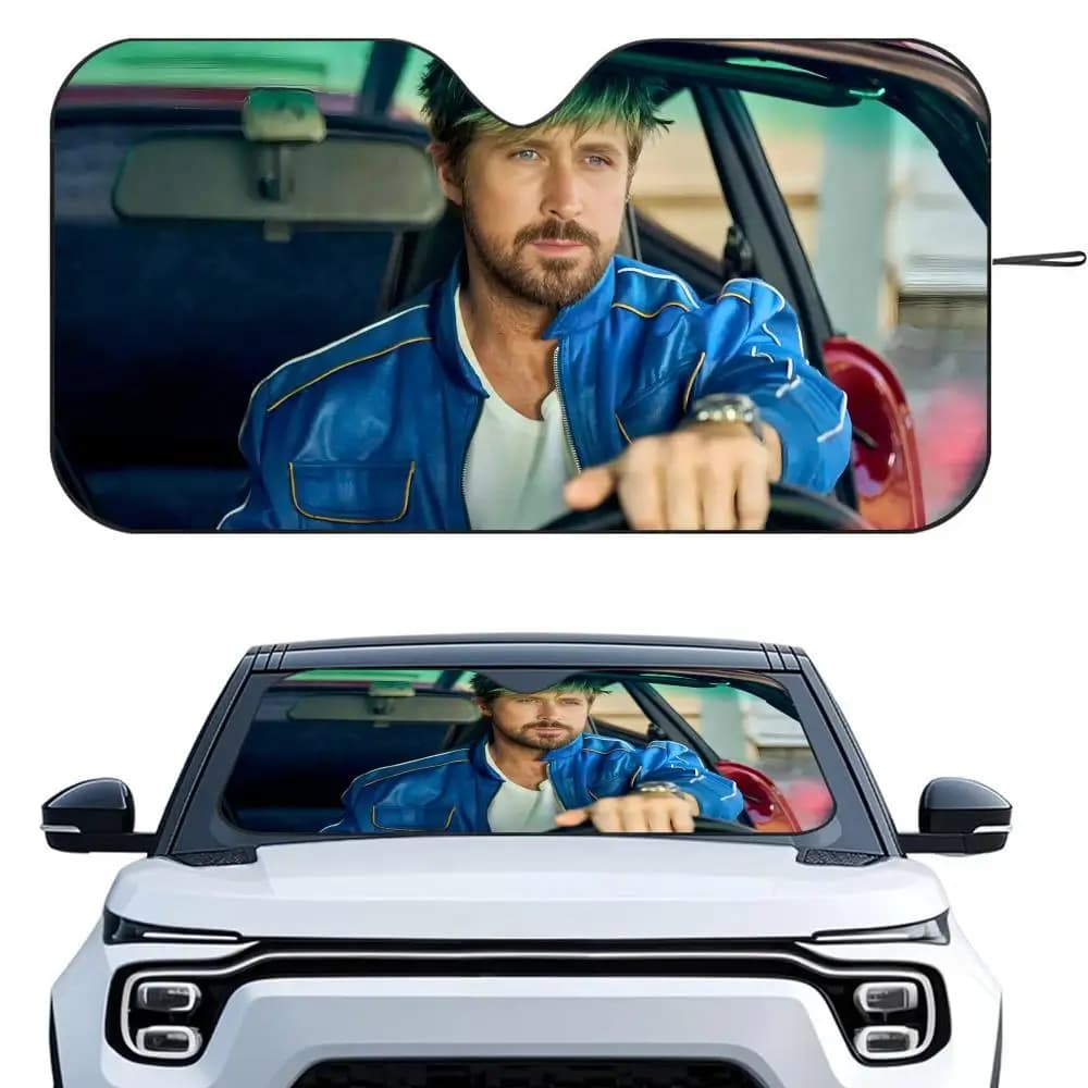 Parasole per Auto D-Drive MOVIE, Riutilizzabile in Alluminio, Protezione UV, Isolamento Termico a Cinque Strati, Tendina Parasole per Parabrezza