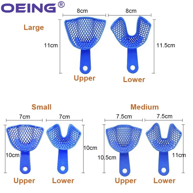 10 pcs. Plastic-Stainless Implant Door, Dentiere Model Supports, Autoclavable Tooth Door, Dentist Tools (Superior and Lower)
