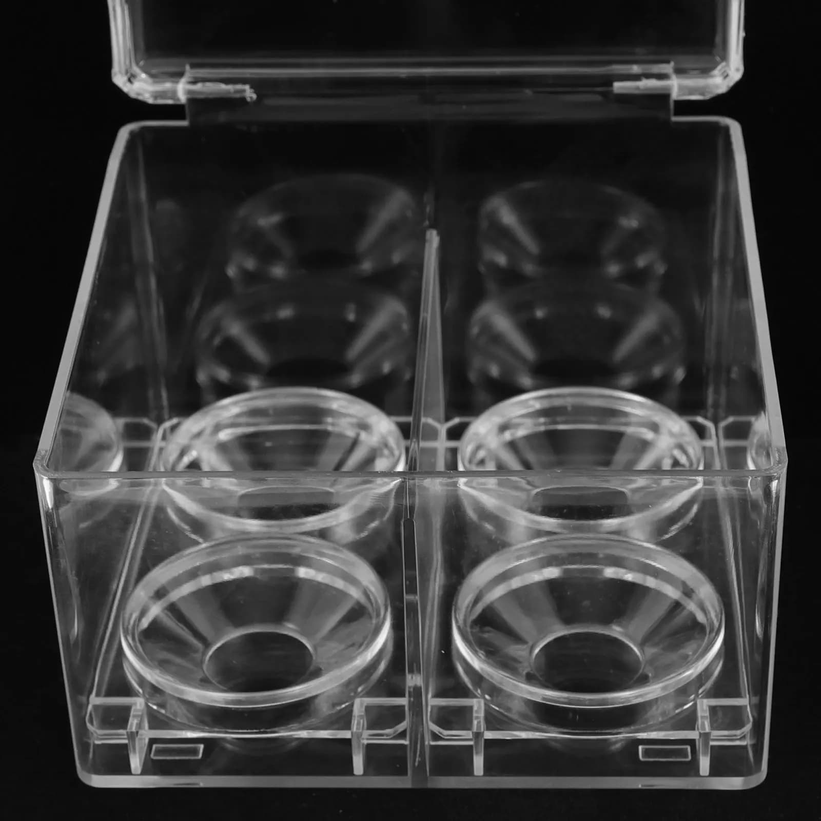 Multi-Grile Transparent Container for Makeup Sponges, Cotton Dischetti, Spugnette Beauty and Down Jackets - Desk Organizer
