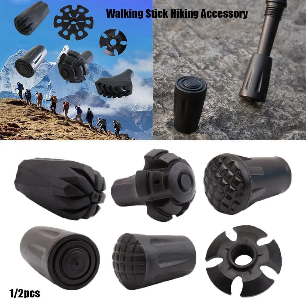 1PC New Black Nordic Walking Poles Trek Pole Telescopic Alpenstock Stampch Walking Stick hiking accessories