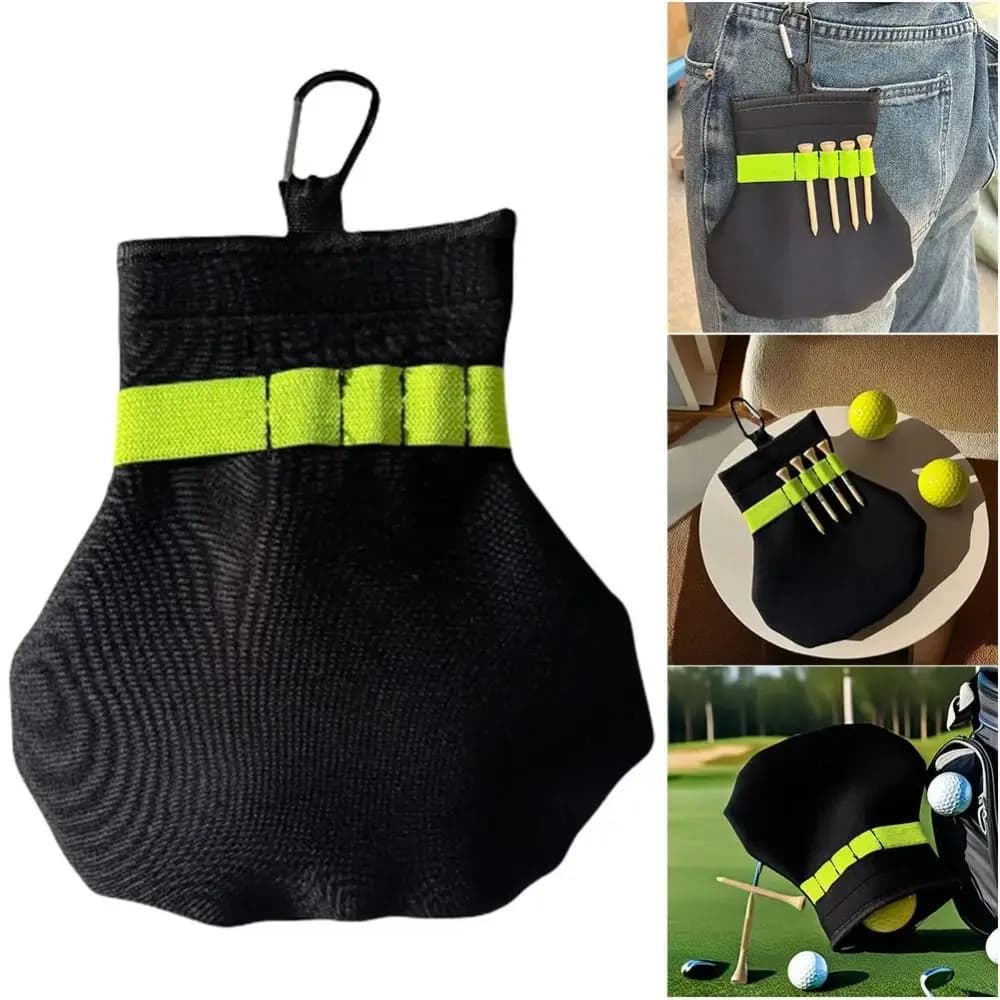Porta Palline da Golf con Clip in Metallo, Ampia Tasca Porta Palline Facile da Trasportare, Borsa Portatile Versatile per Palline da Golf
