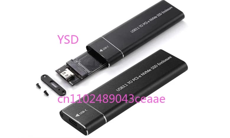 Custodia SSD M.2 NVMe (scatola disco rigido mobile M.2, supporto doppio protocollo NGFF, esterno SATA, interfaccia USB 3.1)
