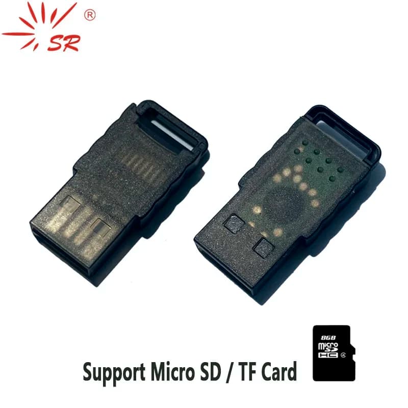 Adattatore Lettore di Schede USB 2.0 SR Violin per Tablet e Laptop, Supporta Schede di Memoria Micro SD TF fino a 256GB