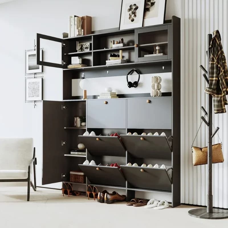 z Armadio da soggiorno Armadi Calzolaio Scarpiera Mobili per la casa Armadio Organizzatore Armadi Borsa tote Tappetini Scarpiera Scarpe