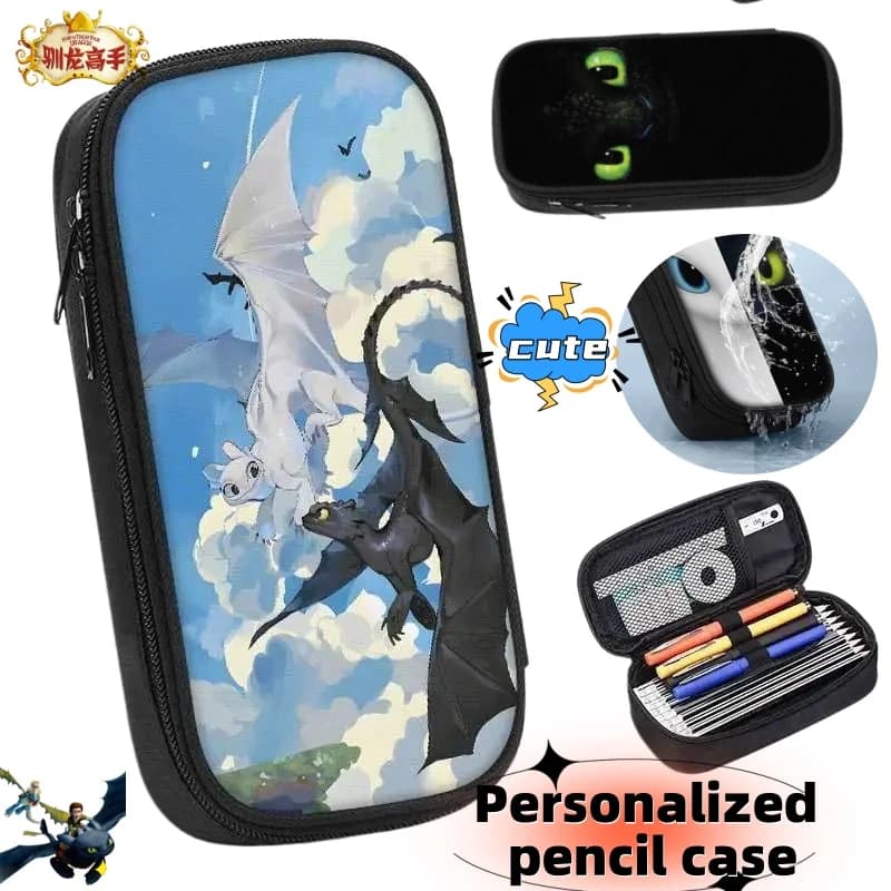 Astuccio per matite How to Train Your Dragon, carino, alla moda, personalizzato, creativo, kawaii, scatola per cancelleria, regalo di compleanno per amici