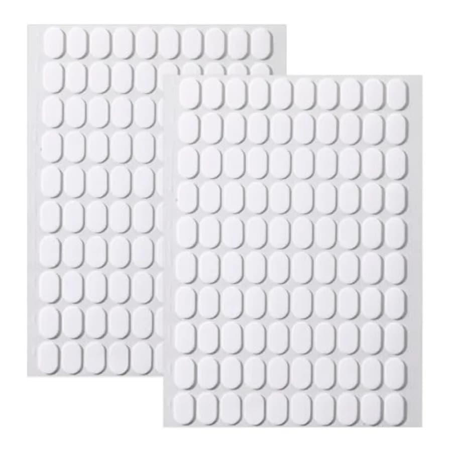 200 Pezzi di Nastro Biadesivo per Unghie, Adesivi Trasparenti per Pratica Artistica su Espositore o Libro Colori, PVC Trasparente