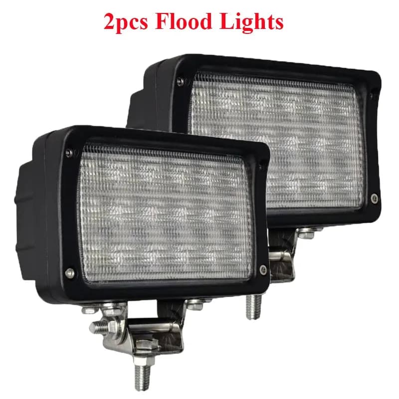 Faro LED Quadrato da 6 Pollici per Fuoristrada, Luce Diffusa 12V, Lampada Agricola per Trattori, JCB, Escavatori, ATV 4x4