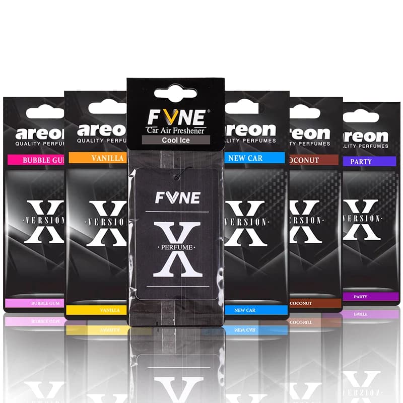 Set of 5-12 Deodorants for Auto Version X, Natural Perfume Paper Hanging, Interior Decoration Car and Bathroom