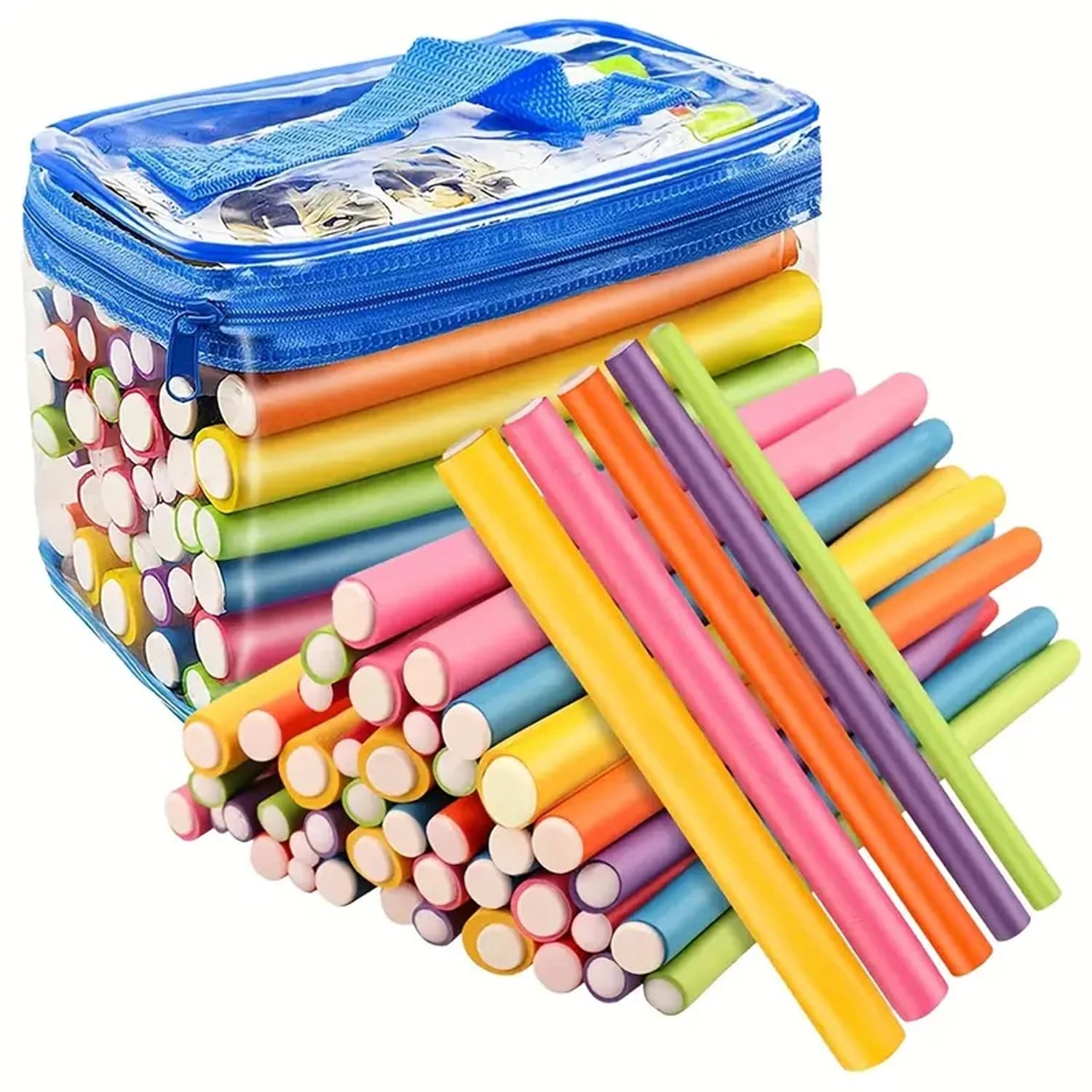 42PCS flexible hair curling rod Twist Foam soft foam hair rollers without heat hair stretcher hair rollers without heat for beauty salon