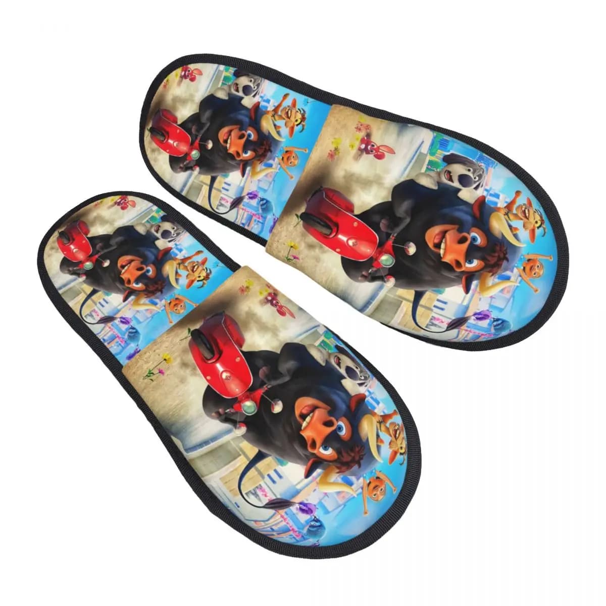 Custom Cartoon Ferdinands Anime Film Memory Foam Slippers Women Cozy Warm House Slippers