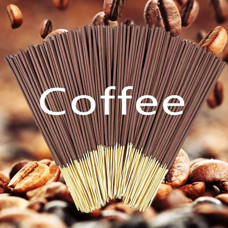 50/100/150/200/250/300 Bastoncini di Incenso al Caffè, Realizzati con Polvere Naturale Profumata e Bambù, per Rinfrescare Casa e Ufficio, Aromaterapia