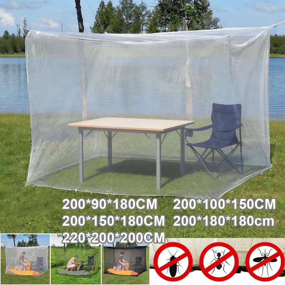 Grande Zanzariera per Tenda da Campeggio, Rete Leggera Pieghevole Anti-Insetti per Casa, Viaggi, Pesca, Picnic, Interni ed Esterni