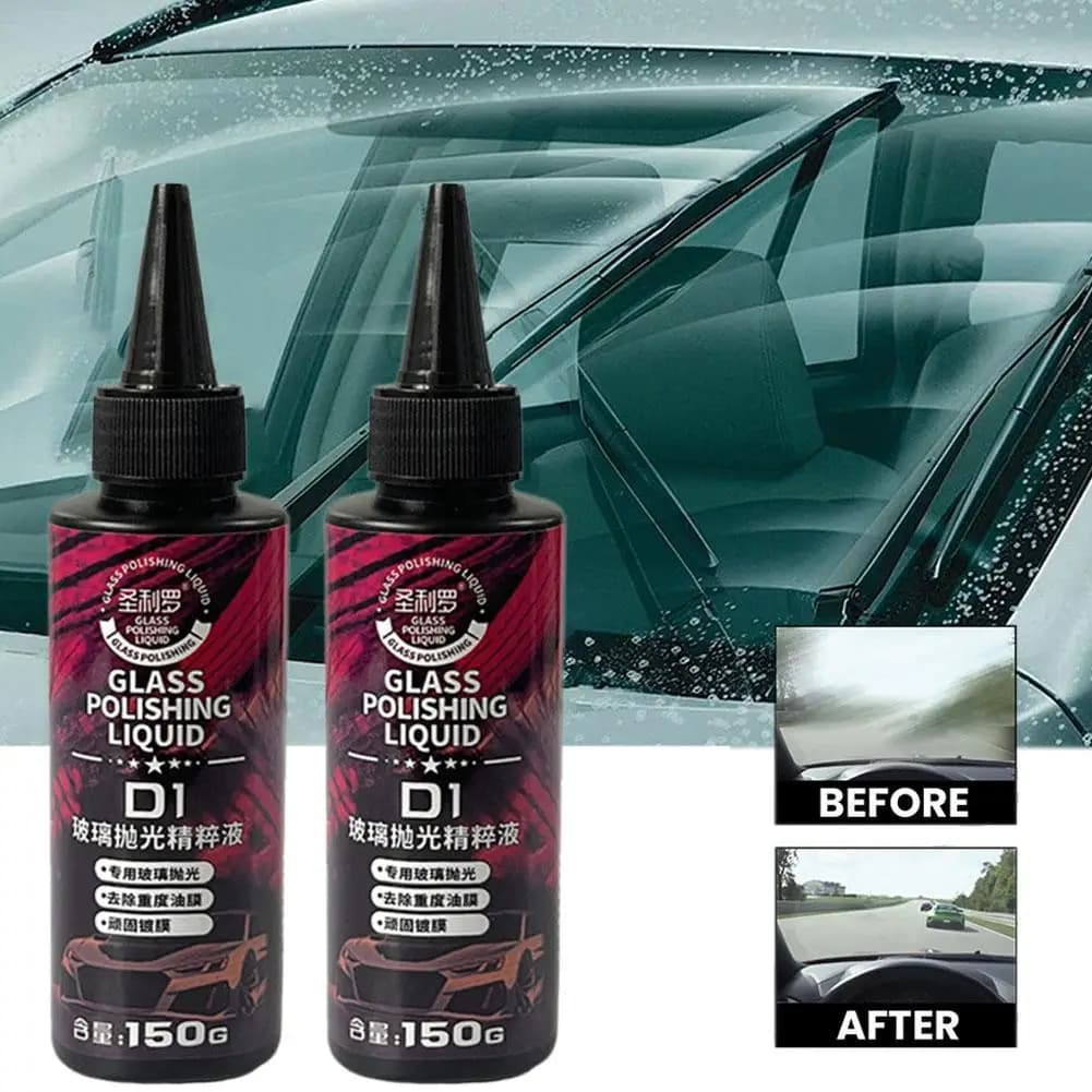 Car Glass Polishing Liquid Fast Self-Cleaning Windshield Cleaner Remove Oil Film and Stains Car Window Maintenance Accessory