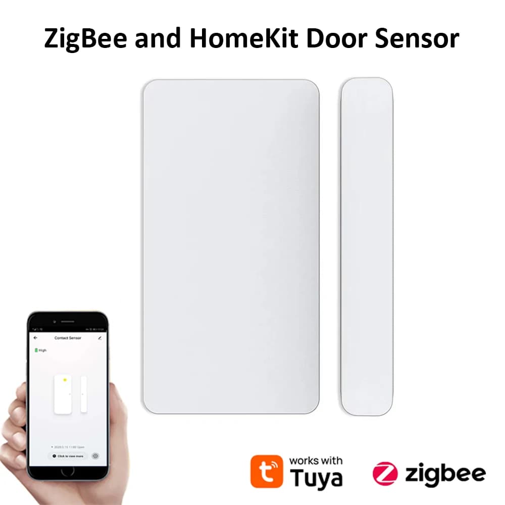 Sensore porta HomeKit e ZigBee Tuya Smart Life Sensore contatto porta magnetica Wifi per allarme domestico Sensore porta scorrevole automatico