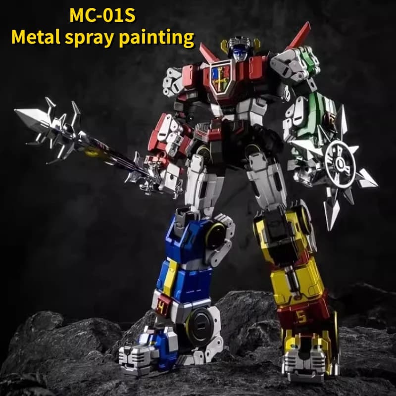 Giocattolo di trasformazione MICRO COSMOS MC-01S ELVIS Voltron Metal Spray Paint Edition War God Action Figure in magazzino