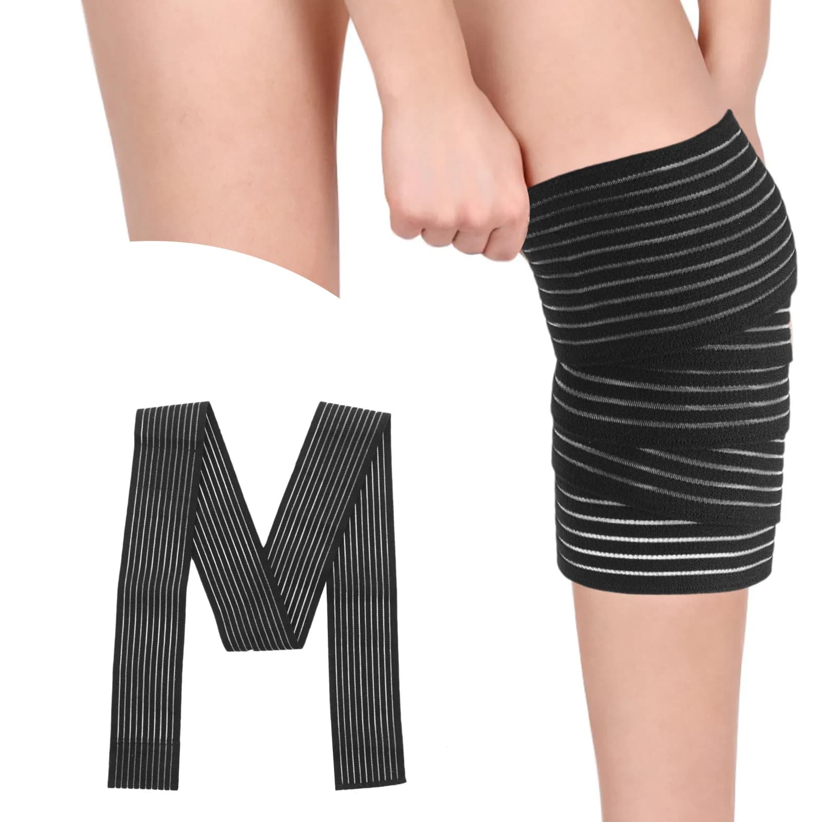 2 Pezzi Fascia Elastica Adesiva per Ginocchio, Supporto Traspirante e Confortevole per Corsa, Calcio, Basket