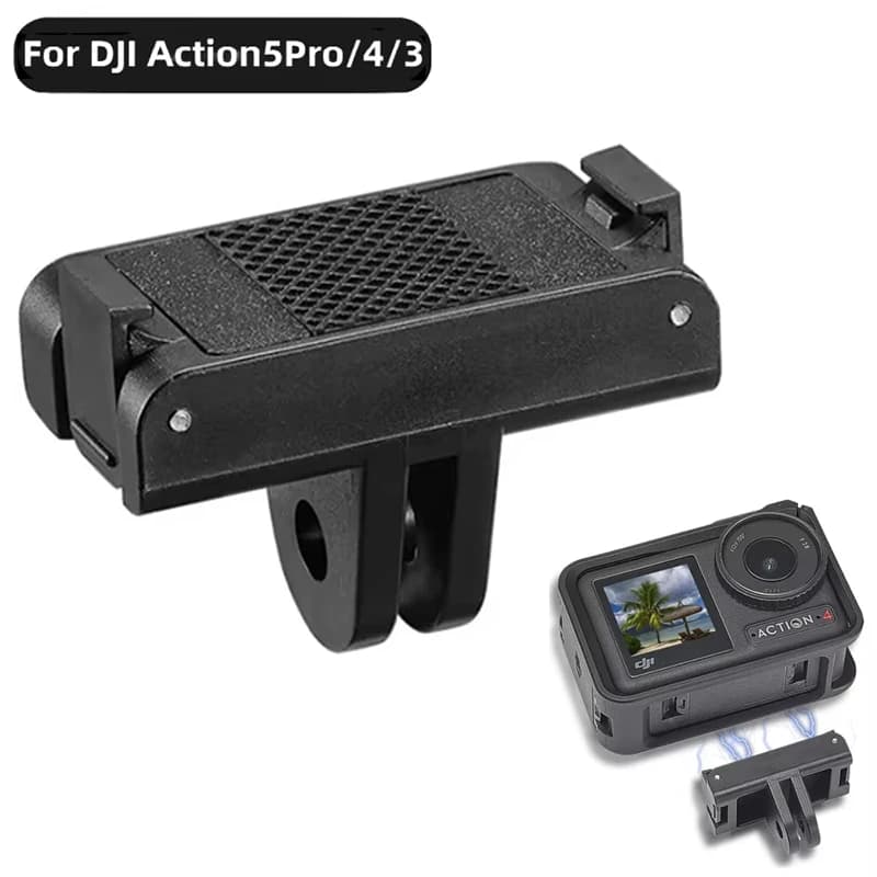 Adattatore Magnetico per Forcella con Filettatura 1/4 per DJI Action 5 4 3, Supporto Magnetico Universale per Fotocamera, Base di Estensione per Osmo Action 5 Pro