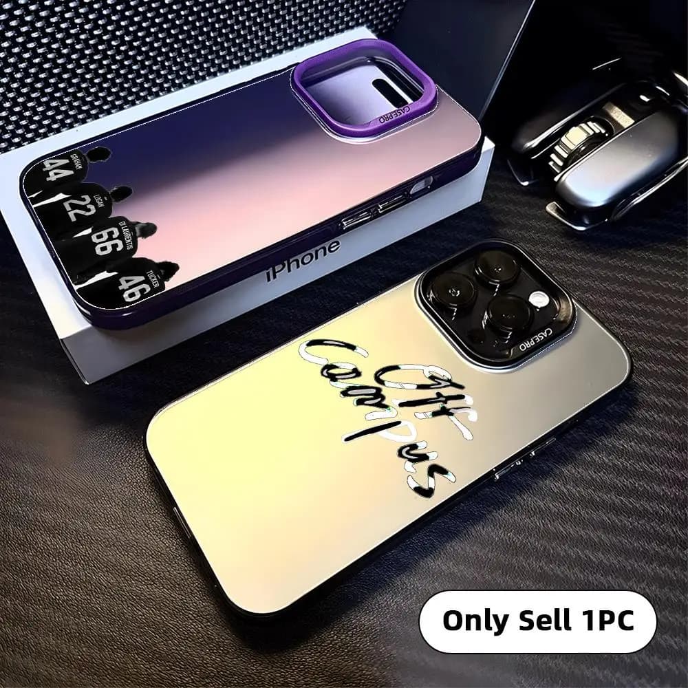 TV O-Off Campus Phone Case For iPhone 17 16 15 14 13 12 11 Pro Max Designer Matte Laser Aurora Funda Phone Case