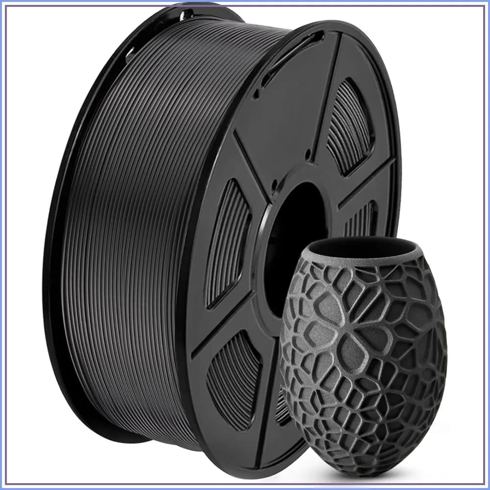 PLA 3D Printer Filament 1.75mm, Neatly Wound, Dimensional Accuracy +/- 0.02 mm, Fit Most FDM Printers, 1kg Spool Black