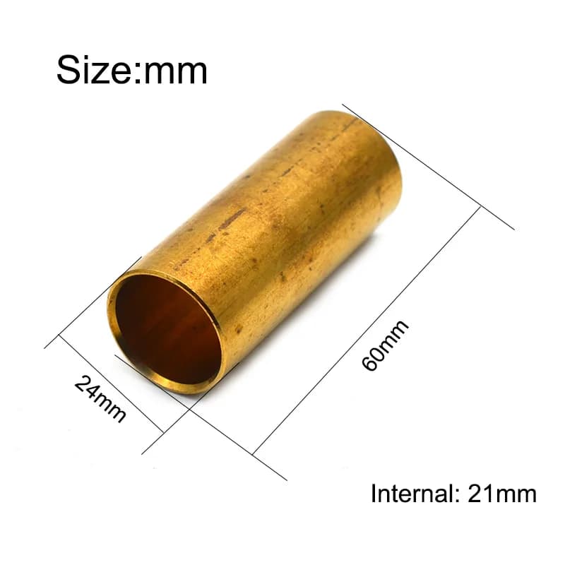 2 Pezzi Slide per Chitarra in Ottone, Modello Knuckle, Spessore Medio 60*24*21, Ricambi per Chitarra
