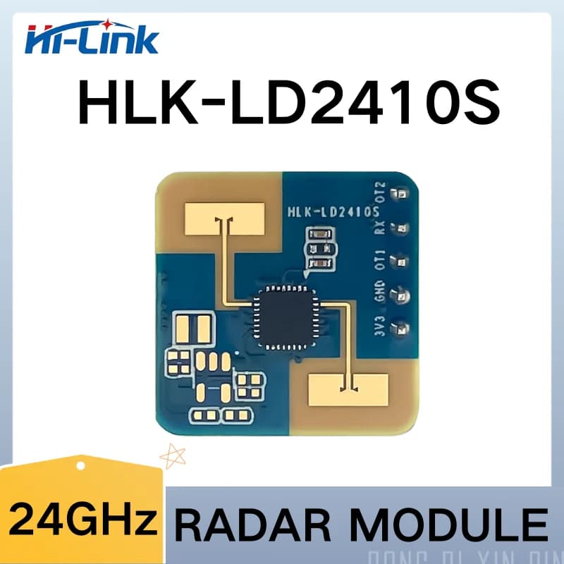 Free Shipping 1pcs 24GHz HLK-LD2410S Radar Sensor 0.1mA 3.3V Millimeter Wave Human Presence Detection Motion Switch