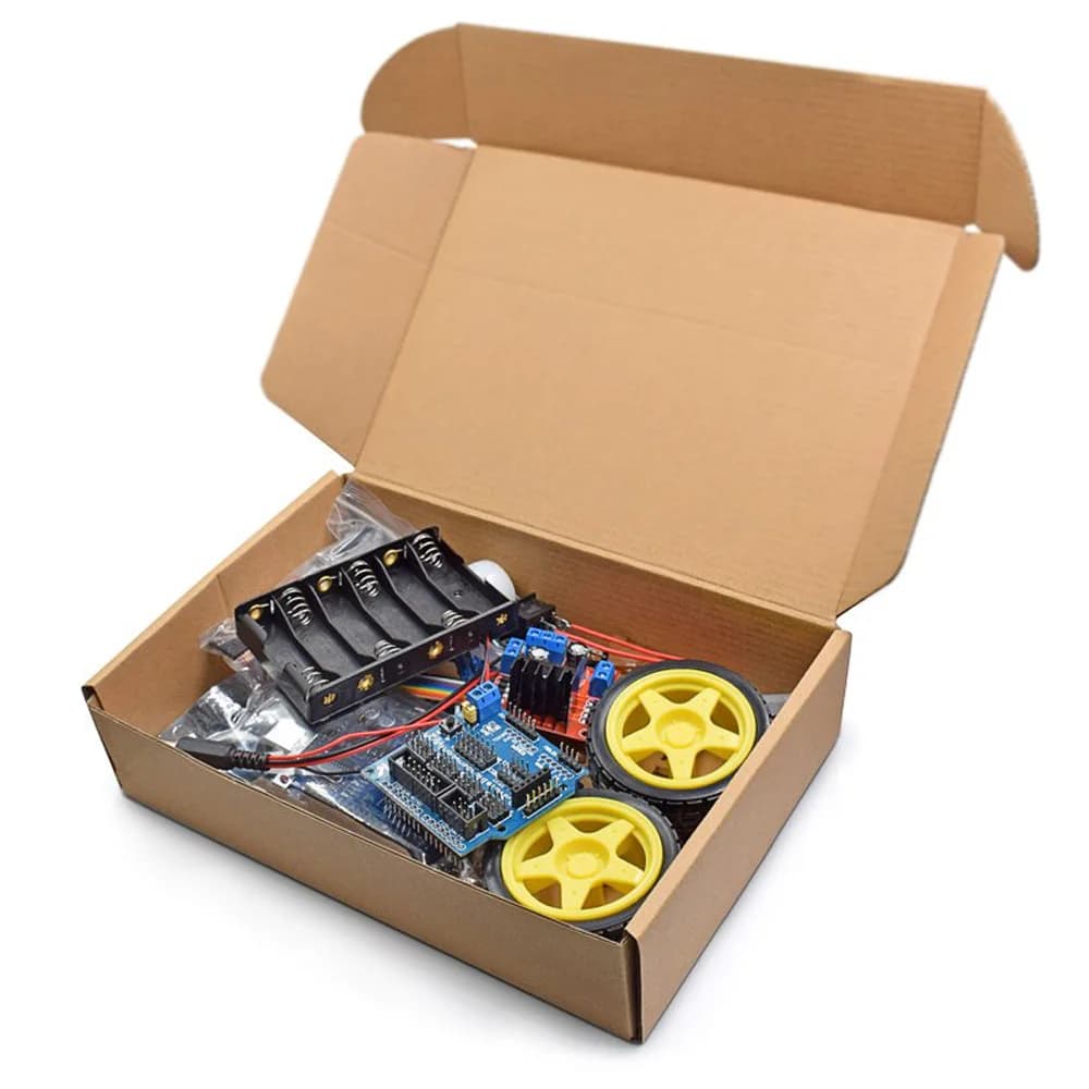 Kit Telaio Robotico Modulare per Arduino con Rilevamento Ostacoli, Seguimento Linea e Controllo del Movimento Tramite Encoder