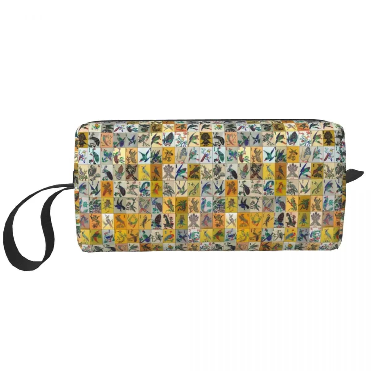 Astuccio Mah Jongg Birds Mahjong Tiles per studenti, scatola per penne, borsa per matite, articoli di cancelleria, astuccio da viaggio per donna, organizer