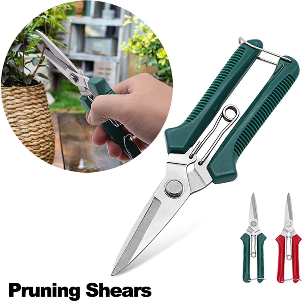 New update Straight-head pruning shears from 190 mm Non-slip handle Garden scissors for fruit and vegetable collection Multi-purpose scissors