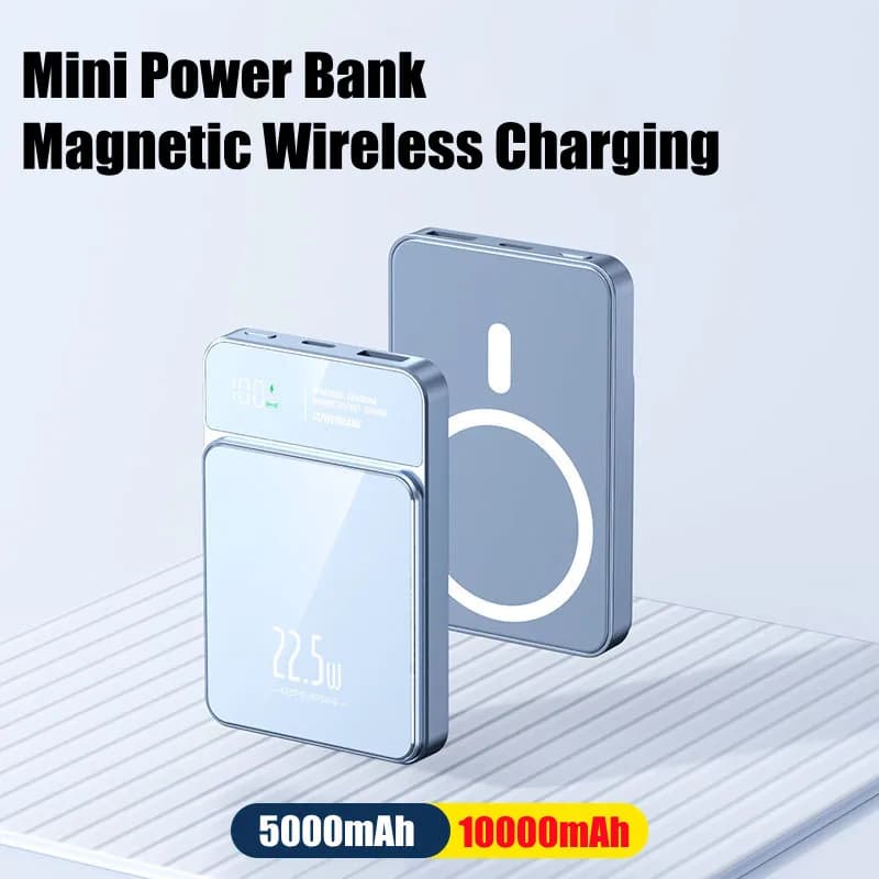 Power Bank Portable 10000mAh Powerbank Wireless Magnetic for iPhone 15 14 13 12 Pro Max External Battery 22.5W Quick Charger