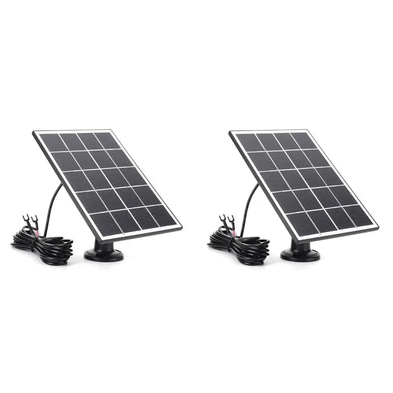【REGALO】2 pannelli solari da 20 W per videocitofono Ring, 360 ° Supporto regolabile, per campanello 4/3/3 Plus/2 Nero