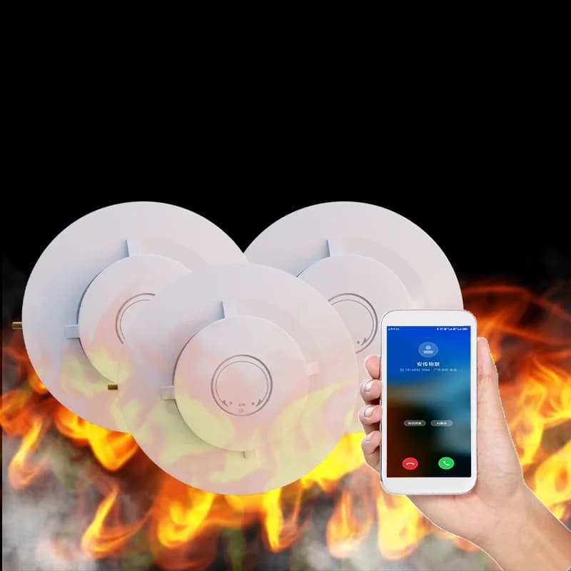 AC102 Sensore di allarme LoRaWAN a prezzo di fabbrica Piattaforma IoT Rilevatore di incendio e fumo WiFi wireless