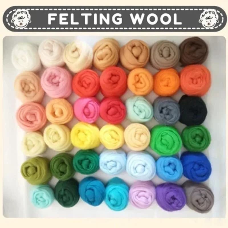 3g Wool Felt DIY Needle Punched Felt Wet Felt DIY Bag Accessories Pendant Pet Toy Colored Wool Material Bag